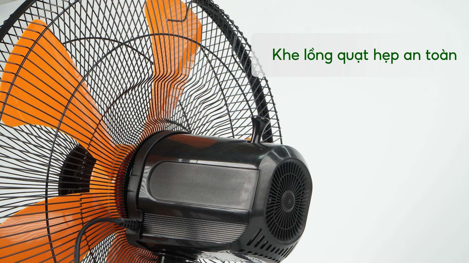 Quạt Sàn Asiavina VY586890 80W Đen Khe lồng quạt hẹp an toàn