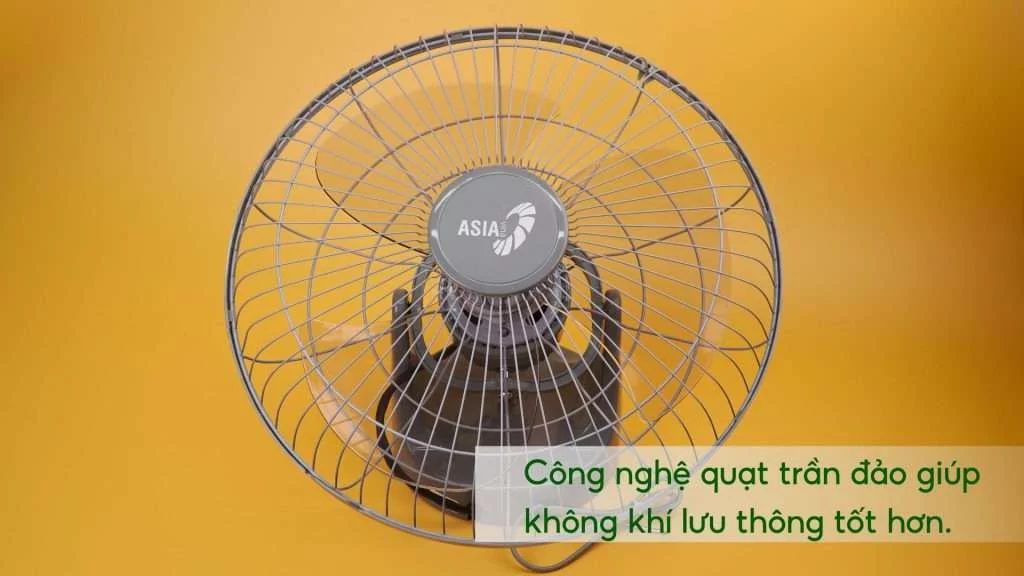 Quạt Trần Đảo Asiavina X16001-XV0 55W Xám Công nghệ quạt trần đảo giúp không khí lưu thông tốt hơn