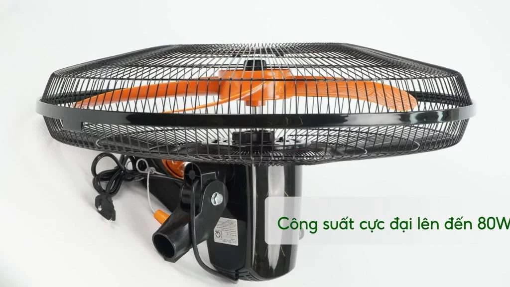 Quạt Treo Tường Asiavina L20002-DV0 80W Đen Công suất cực đại lên đến 80W