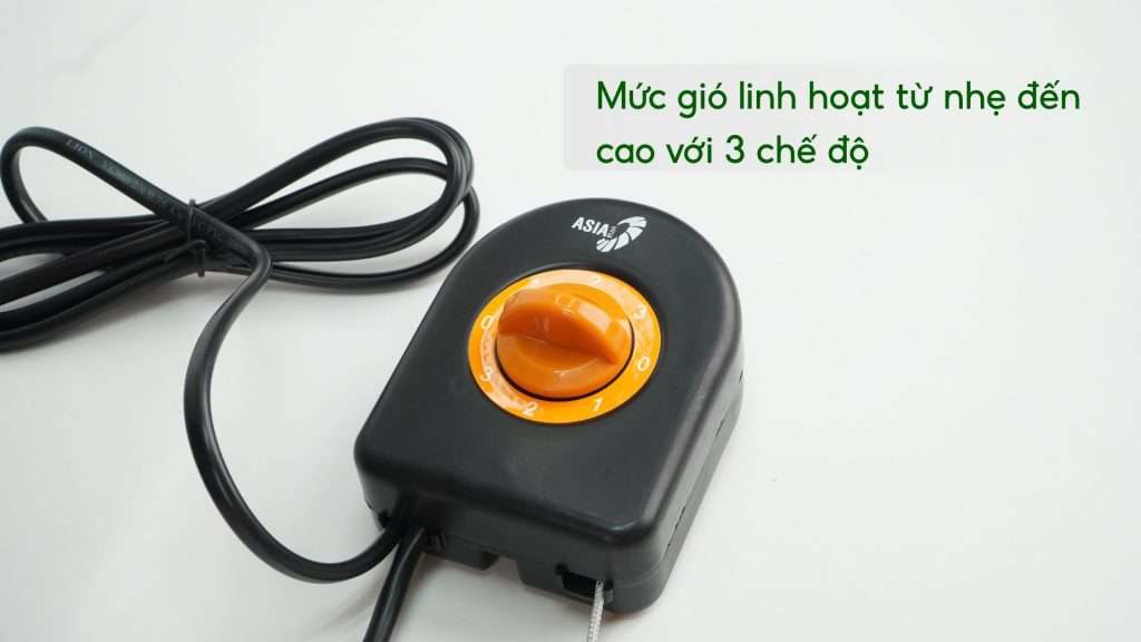 Quạt Treo Tường Asiavina L20002-DV0 80W Đen Mức gió linh hoạt từ nhẹ đến cao với 3 chế độ