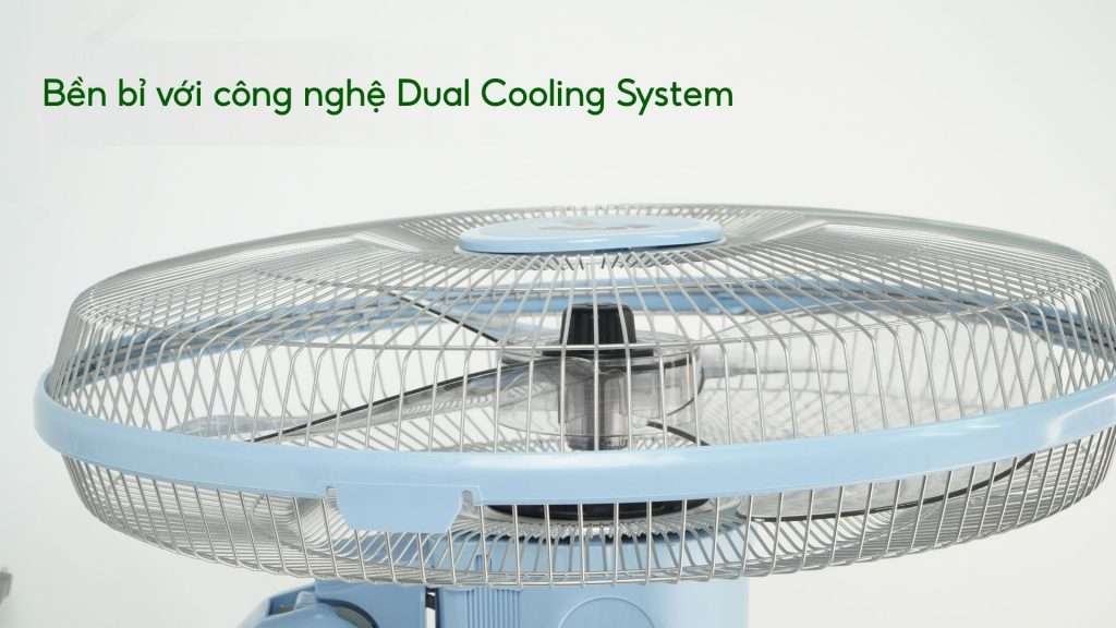 Quạt Treo Tường Asiavina VY357192 55W Xanh Thiên Bền bỉ với công nghệ Dual Cooling System
