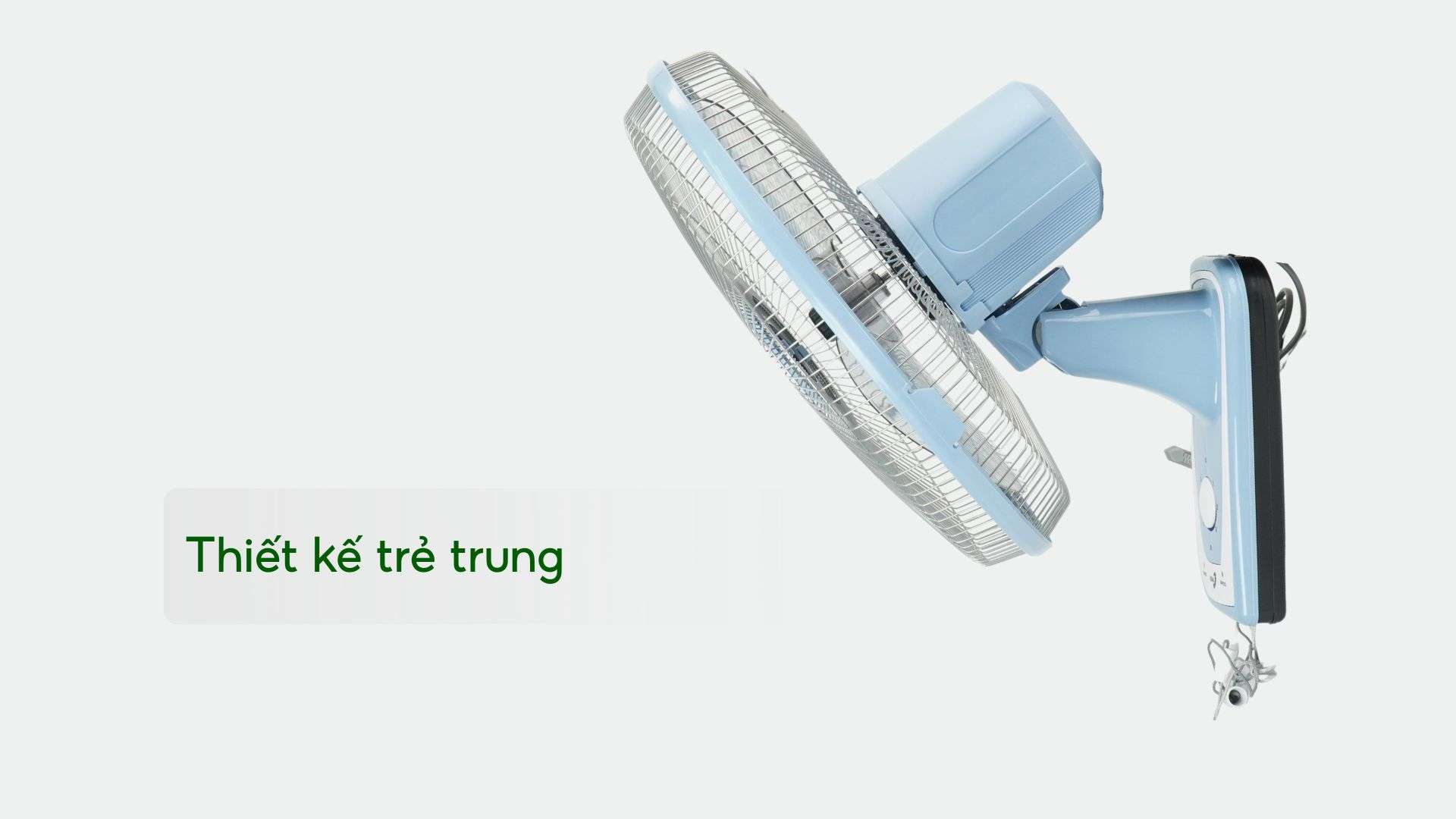 Quạt Treo Tường Asiavina VY357192 55W Xanh Thiên Thiết kế trẻ trung