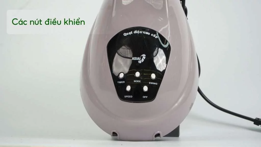 Quạt Treo Tường Asiavina VY377092 55W Xám Các nút điều khiển