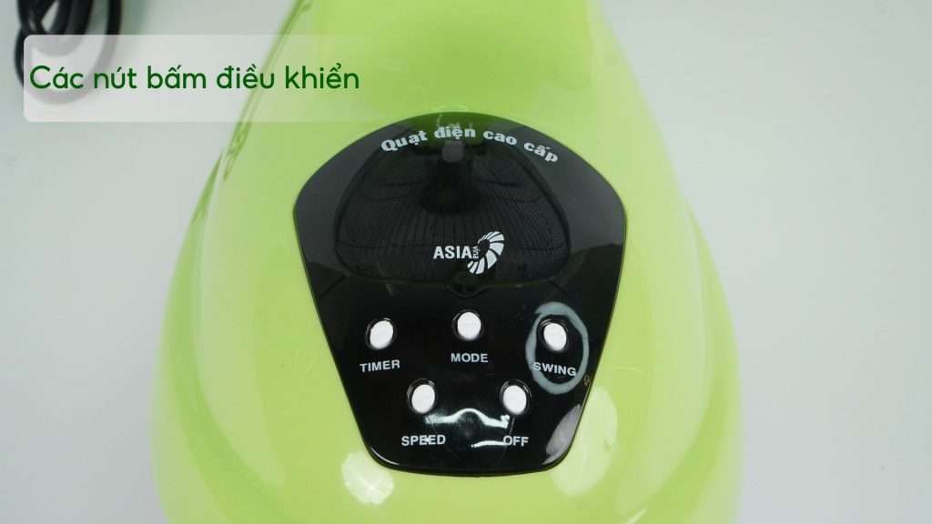 Quạt Treo Tường Asiavina VY377292 55W Xanh Chuối Các nút bấm điều khiển