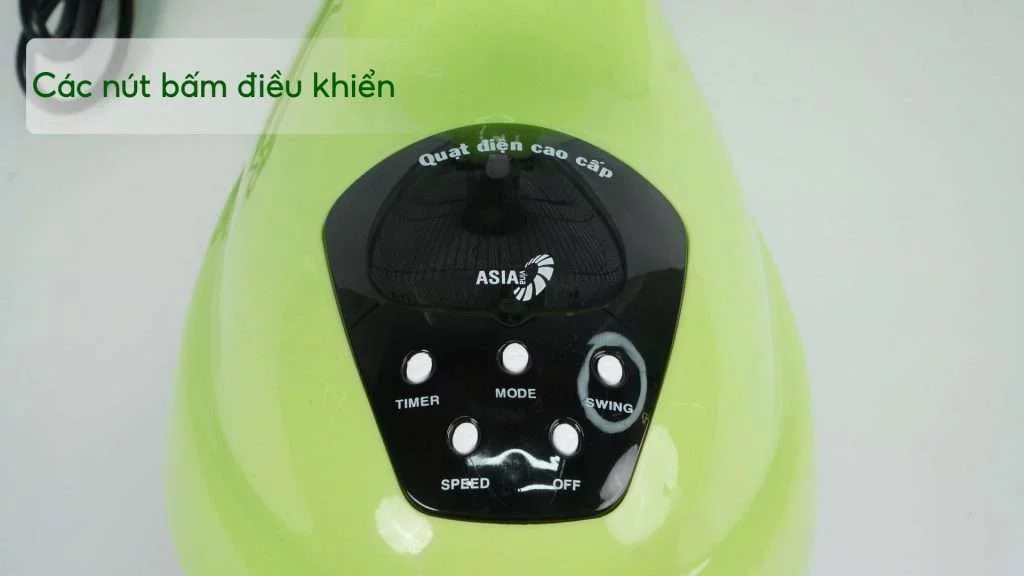 Quạt Treo Tường Asiavina VY377292 55W Xanh Chuối Các nút bấm điều khiển