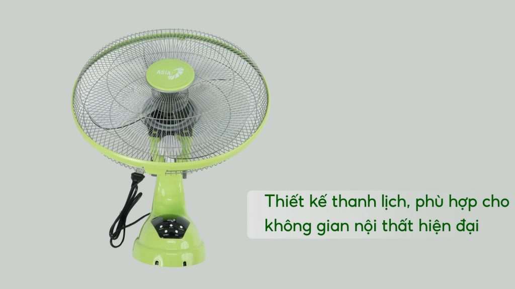 Quạt Treo Tường Asiavina VY377292 55W Xanh Chuối Thiết kế thanh lịch, phù hợp cho không gian nội thất hiện đại