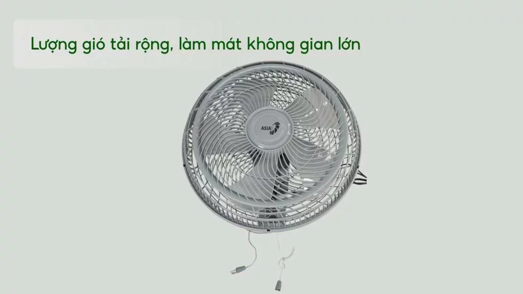 Quạt Treo Tường Asiavina VY627790 80W Xám Lượng gió tải rộng, làm mát không gian lớn