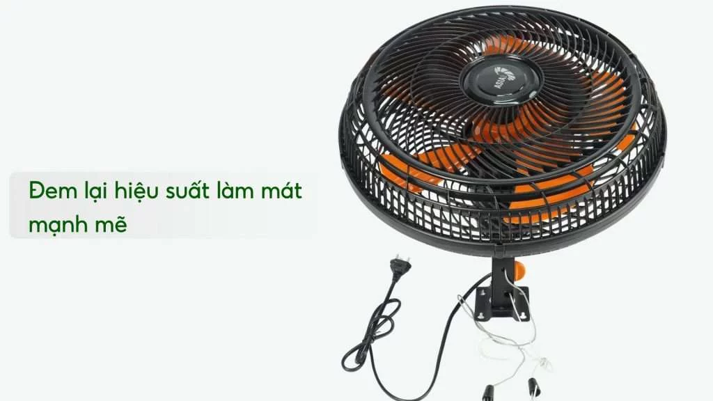 Quạt Treo Tường Asiavina VY627890 80W Đen Đem lại hiệu suất làm mát mạnh mẽ