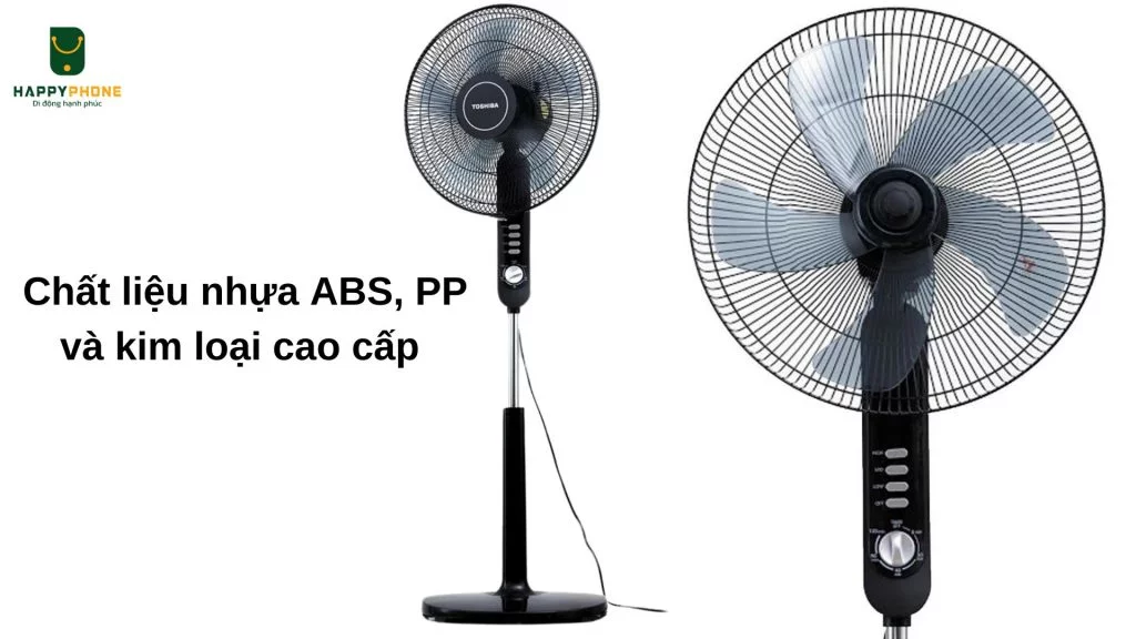 Quạt đứng Toshiba 50W Chất liệu nhựa ABS, PP và kim loại cao cấp