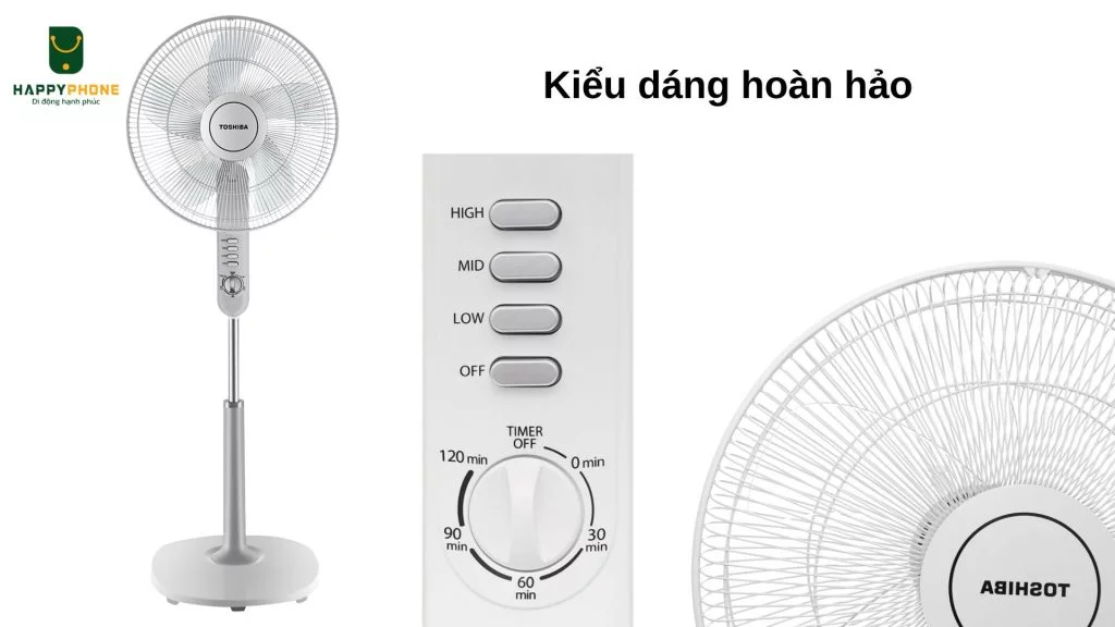 Quạt đứng Toshiba 50W Kiểu dáng hoàn hảo