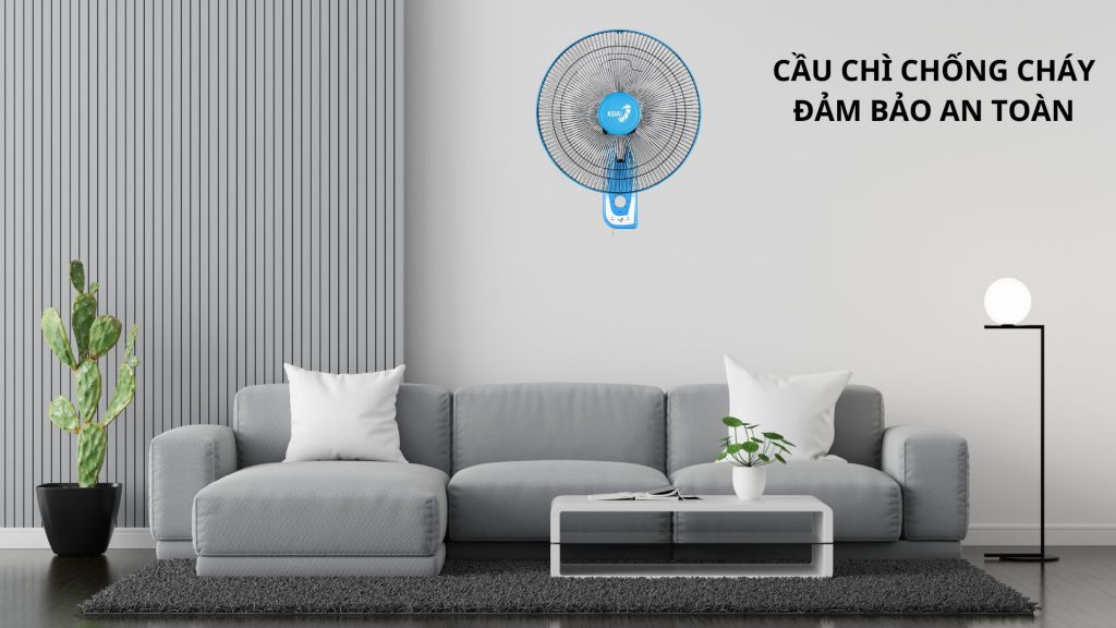 Quạt treo tường Quạt treo tường Asia Vina 55W (VY357192) Công nghệ chống cháy an toàn.