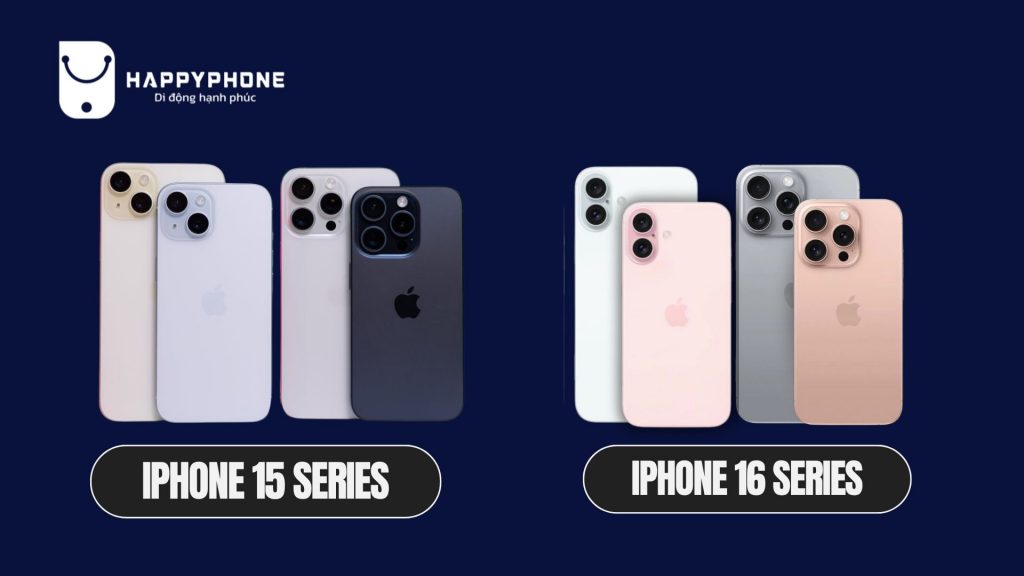 So sánh màu sắc của iPhone 15 Series và iPhone 16 series