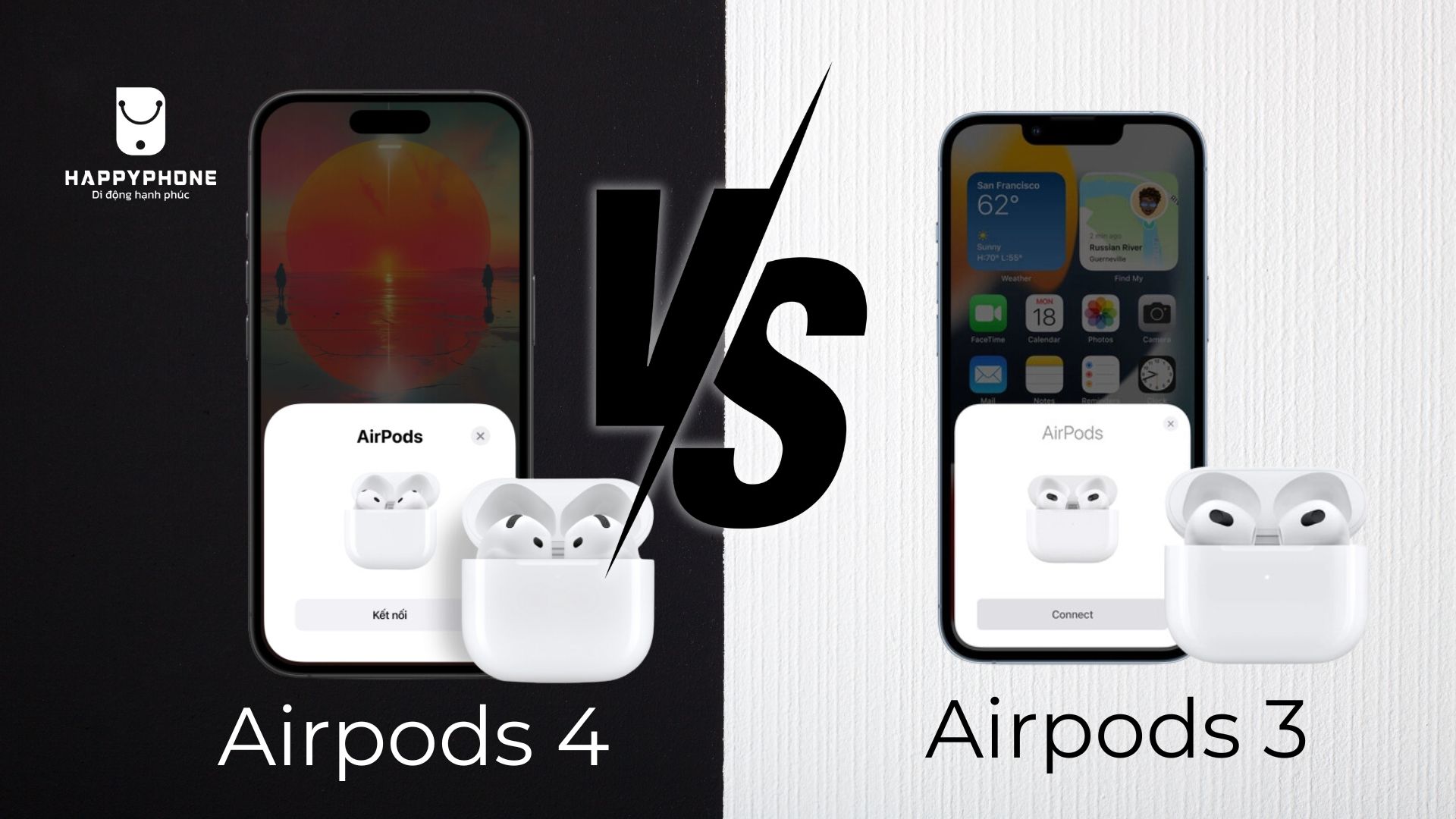 So sánh pin Airpods 3 với Airpods 4