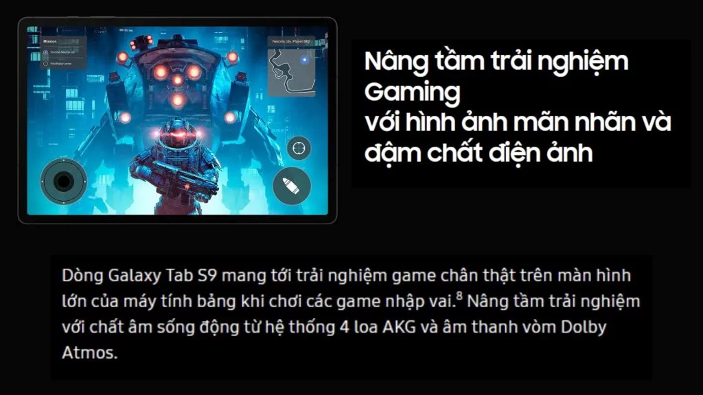 Âm thanh sống động Galaxy Tab S9 Ultra 5G