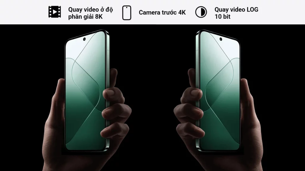 Camera trước Xiaomi 14 quay video cực đẹp ban đêm
