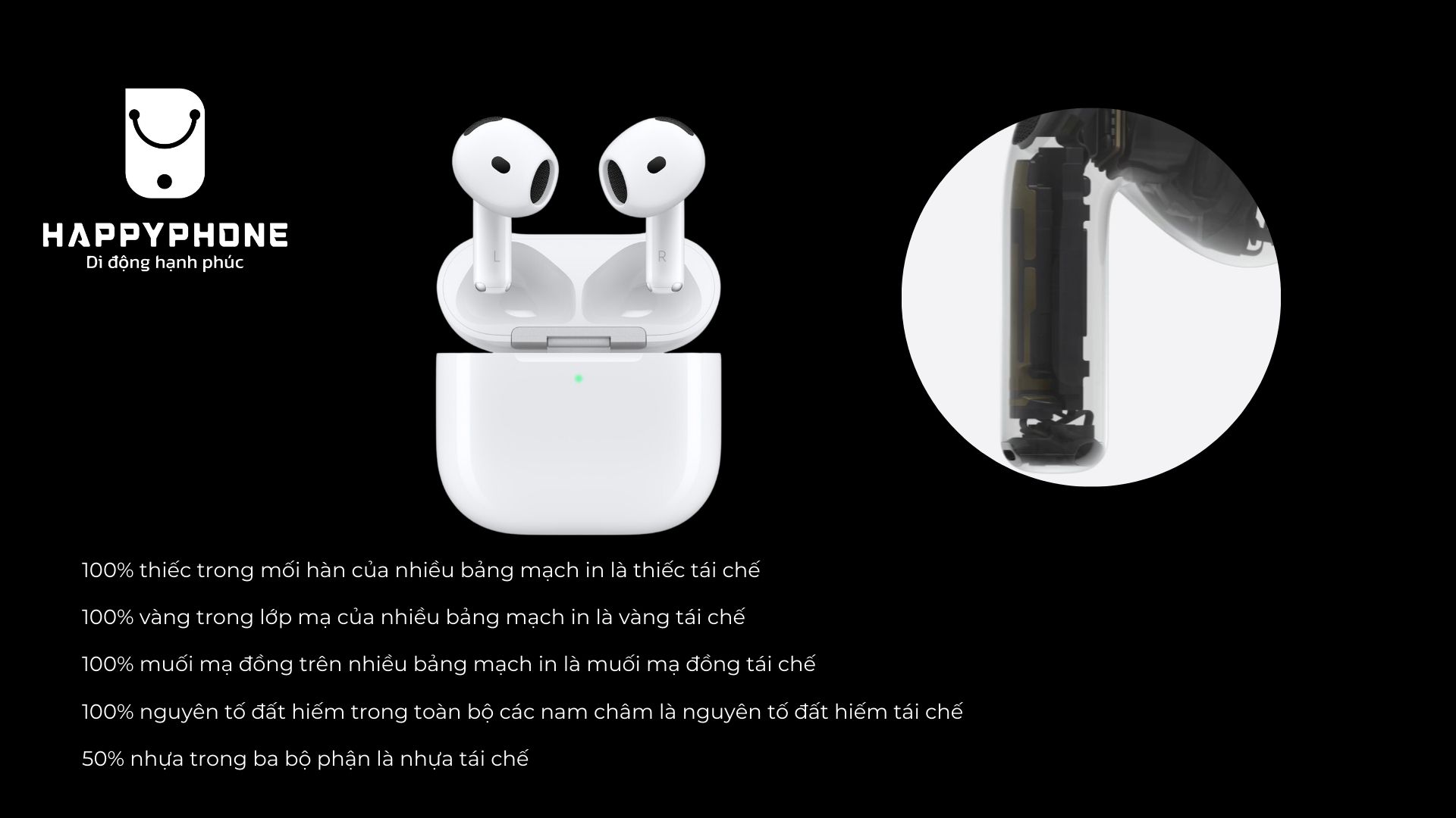 Chất liệu của Airpods 4