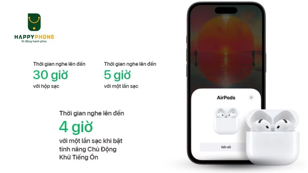 Dung lượng pin trên Airpods 4 đã được nâng cấp