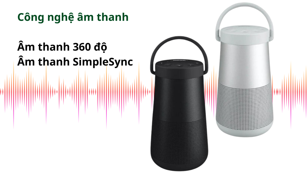 Loa Bluetooth Bose Soundlink Revolve Plus II Công nghệ Âm thanh 360 độ Âm thanh SimpleSync