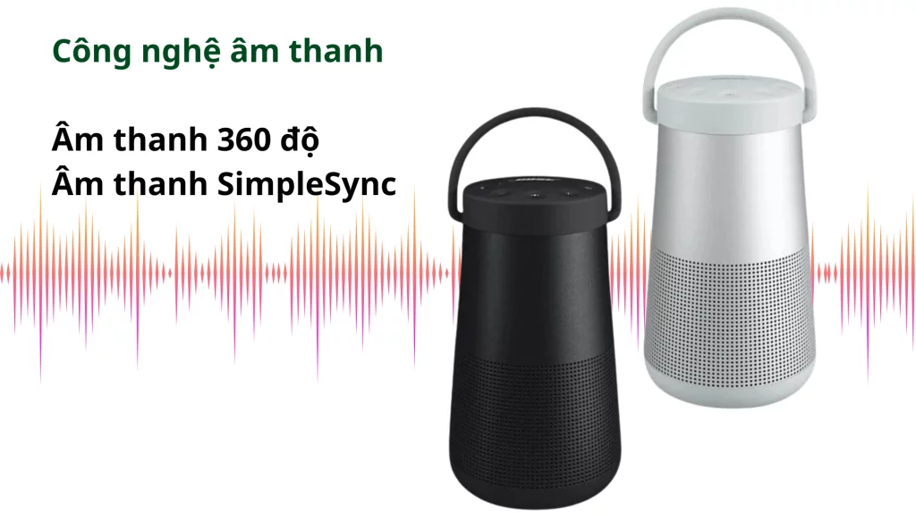 Loa Bluetooth Bose Soundlink Revolve Plus II Công nghệ Âm thanh 360 độ Âm thanh SimpleSync