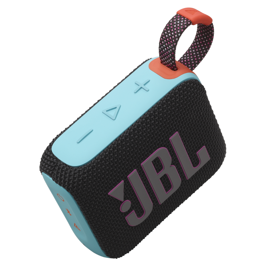 Loa Bluetooth JBL Go 4 - Đen cam góc nghiêng phía trên