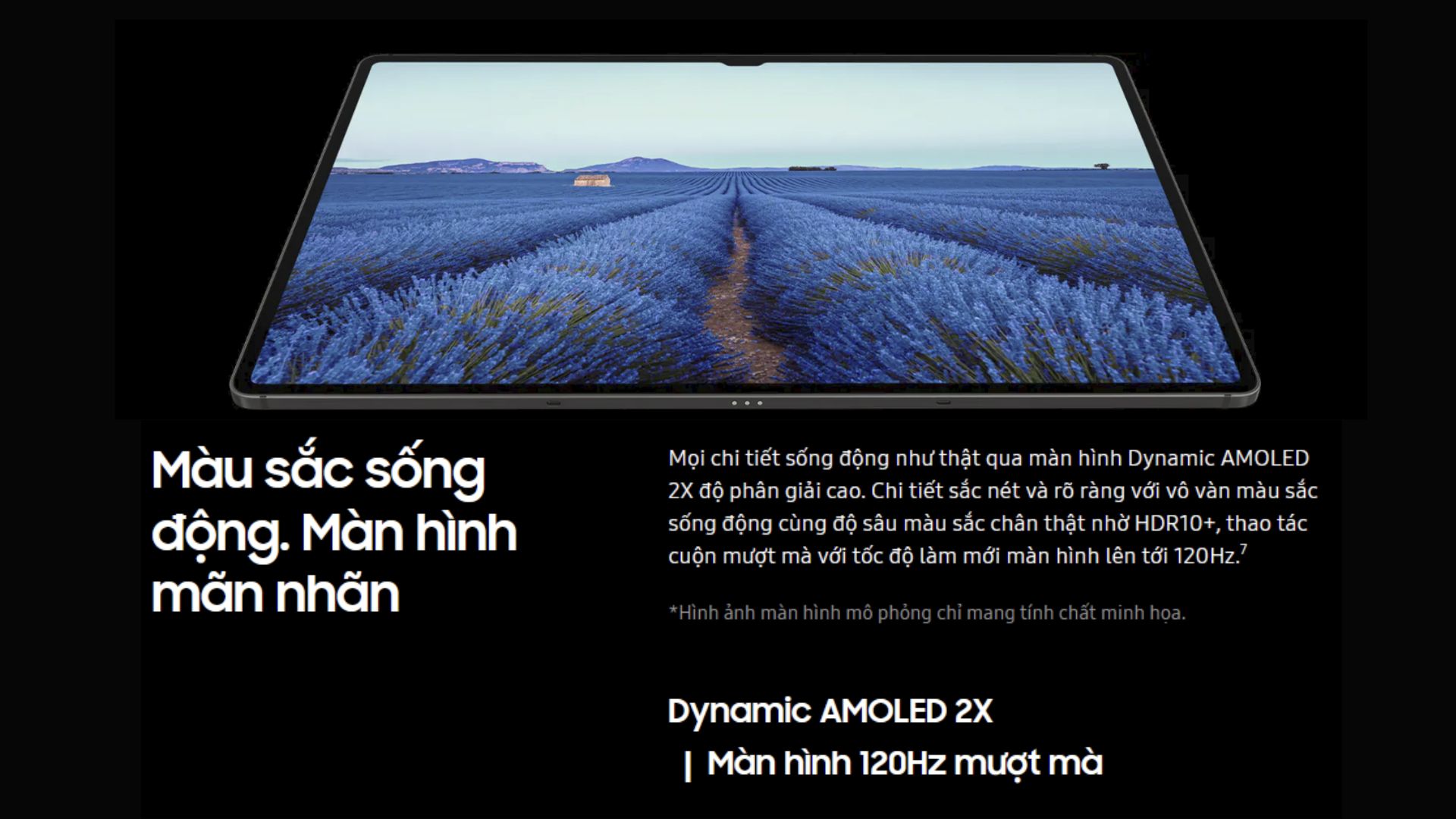 Màn hình Galaxy Tab S9 Ultra 5G 120Hz