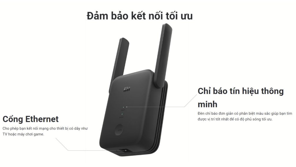 Mi WiFi Range Extender AC1200 đảm bảo kết nối tối ưu