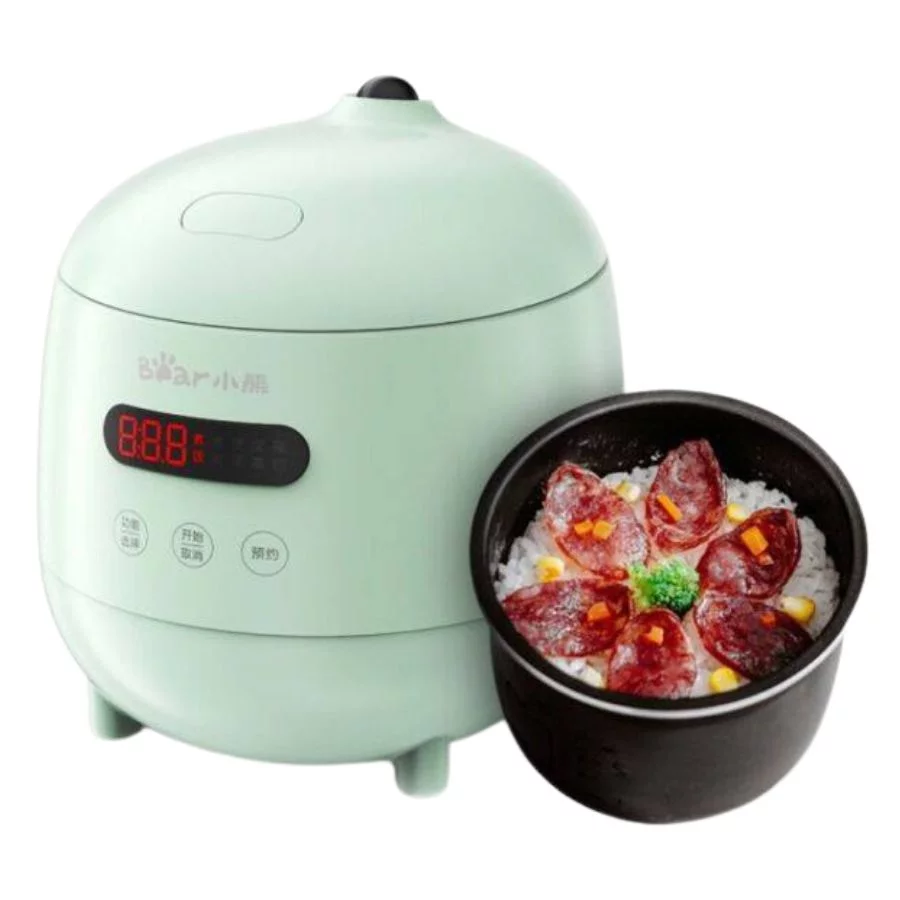 Nồi Cơm Điện Bear DFB-B12F1 Xanh - Chi tiết góc nghiêng