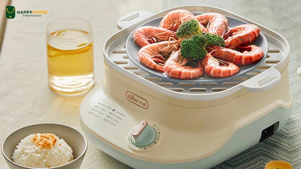 Nồi hấp Bear DZG-C60Q8 chất liệu nhựa PP an toàn sức khỏe