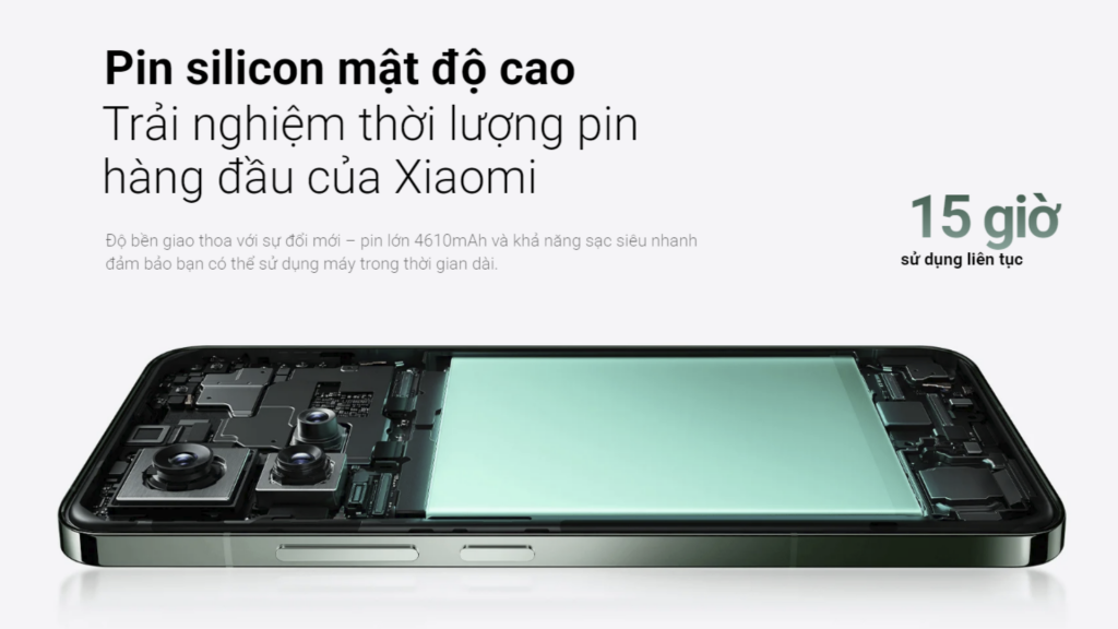 Pin cực khủng Xiaomi 14
