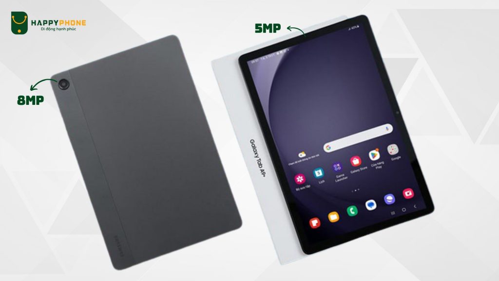 Samsung Galaxy Tab A9 Plus 5G trang bị camera chính 8MP và camera trước 5MP