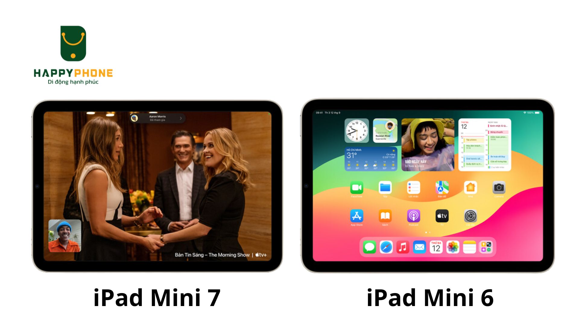 So sánh công nghệ màn hình của iPad Mini 7 và iPad Mini 6