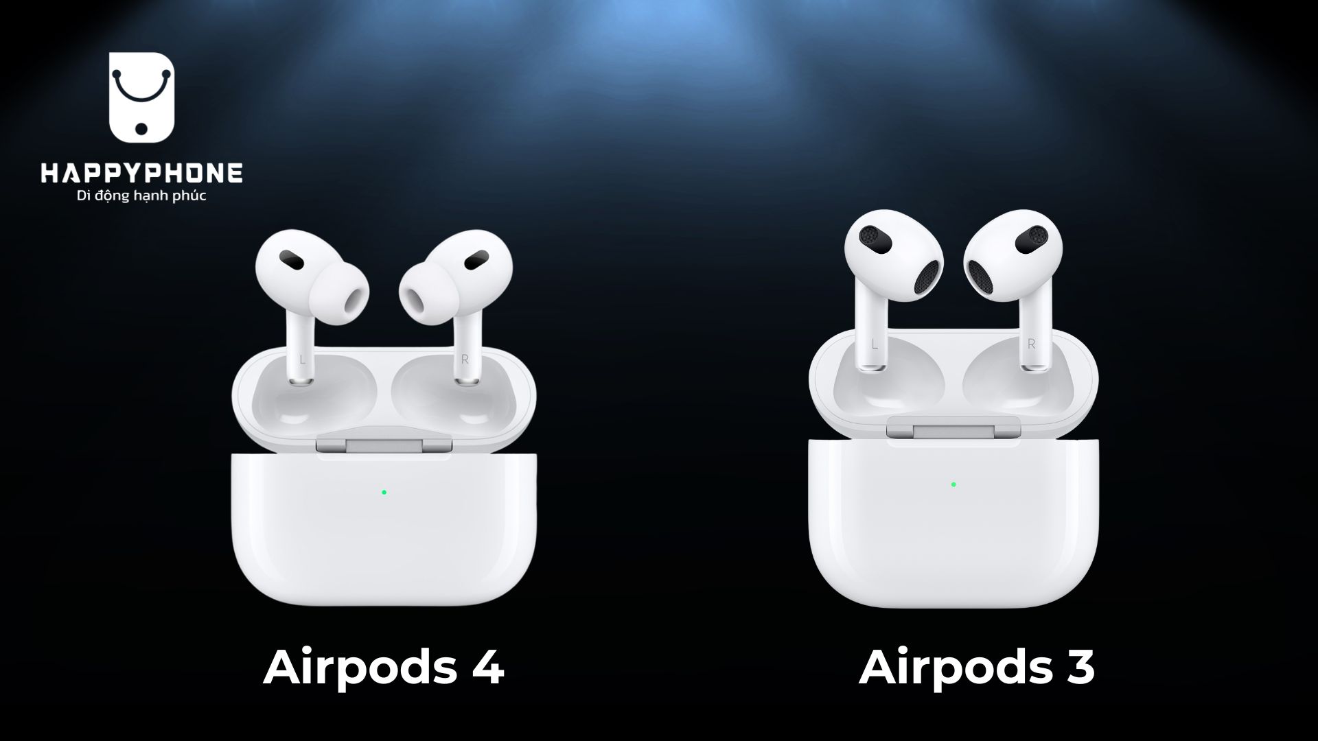 So sánh thiết kế của Airpods 4 với Airpods 3