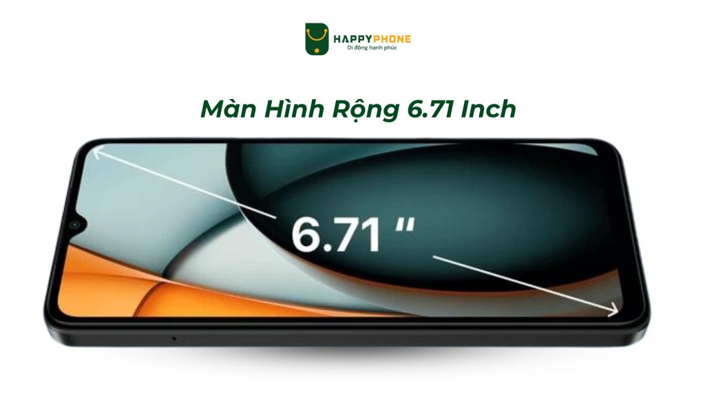 Xiaomi Redmi A3 sở hữu kích thước màn hình 6.53 inch mang đến trải nghiệm tuyệt vời