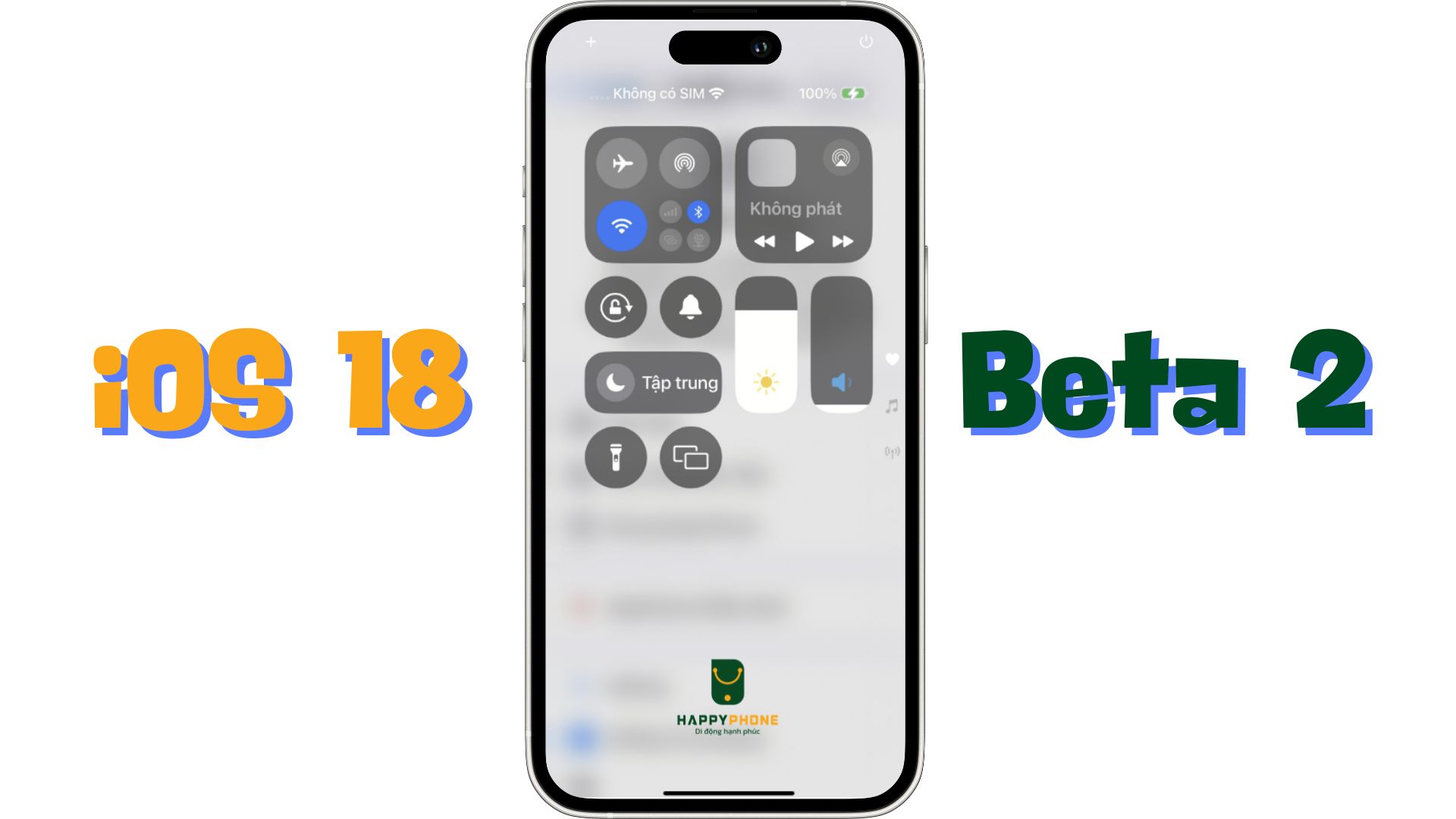 iOS 18 Beta 2 Trung tâm điều khiển tối ưu