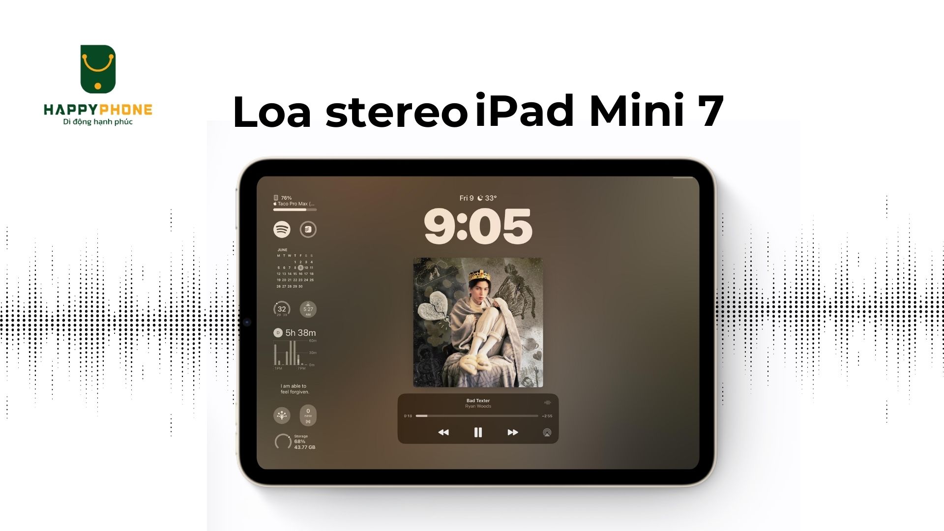 iPad Mini 7 trang bị loa stereo