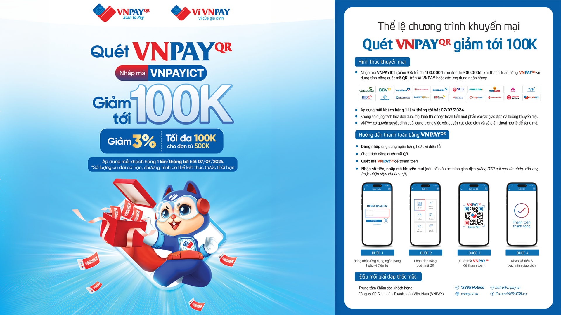 Quét mã VNPAY Giảm tới 100k mua sắm tại Happy Phone khi thanh toán bằng cách thức quét mã QR VNPAY - THAM GIA NGAY!