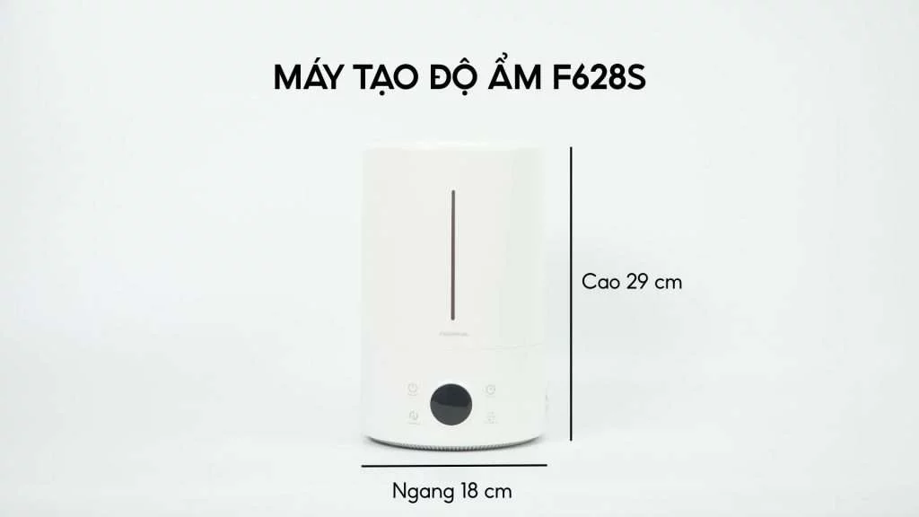 kịch thước MÁY TẠO ĐỘ ẨM Deerma F628S