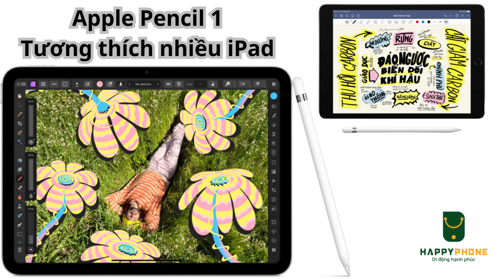 Apple Pencil (Thế hệ 1) tương thích nhiều thiết bị iPad