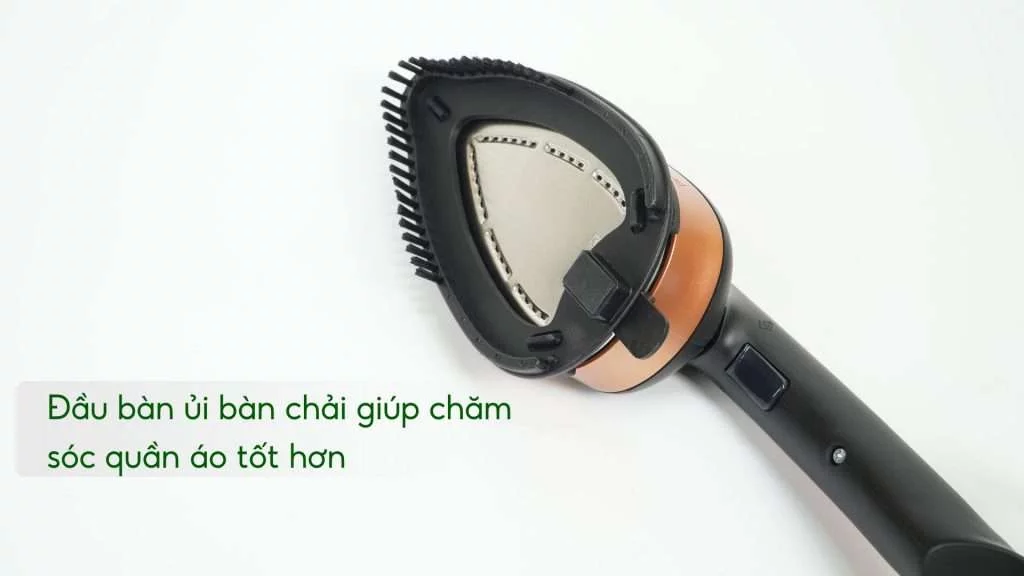 Bàn Ủi Hơi Nước Đứng Tefal Ixeo Power QT2020EO 1L Đầu bàn ủi bàn chải giúp chăm sóc quần áo tốt hơn
