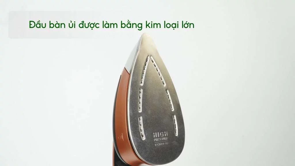 Bàn Ủi Hơi Nước Đứng Tefal Ixeo Power QT2020EO 1L Đầu bàn ủi được làm bằng kim loại lớn
