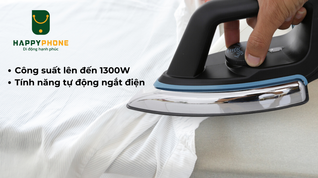 Bàn Ủi Khô Tích Hợp Bình Xịt Nước Tefal (FS3120L0) công suất lên đến 1300W