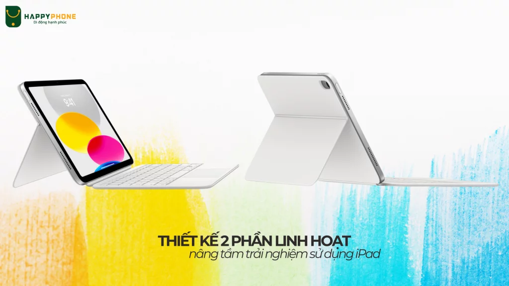 Bàn phím Magic Keyboard Folio cho iPad (thế hệ thứ 10) thiết kế 2 phần linh hoạt