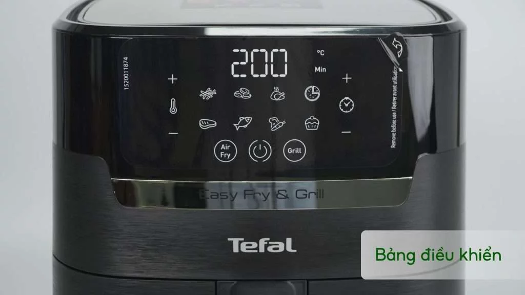 Bảng điều khiển Nồi Chiên Không Dầu Tefal 2In1 Easy Fry & Grill Precision EY505815 4.2L