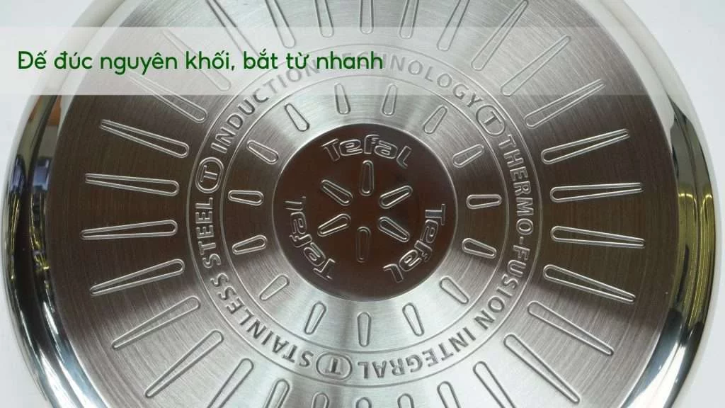 Bộ 3 Nồi Inox Cao Cấp Tefal Optispace (16,20,24Cm) G7376S44 Đế đúc nguyên khối, bắt từ nhanh