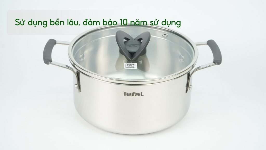 Bộ 3 Nồi Inox Cao Cấp Tefal Optispace (16,20,24Cm) G7376S44 Sử dụng bền lâu, đảm bảo 10 năm sử dụng