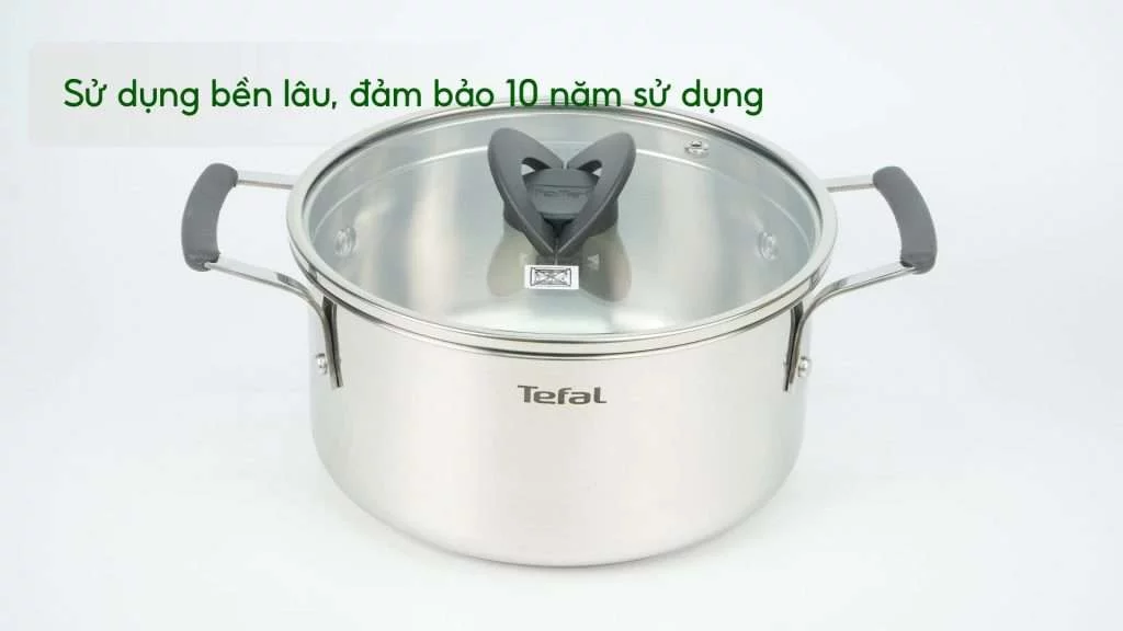 Bộ 3 Nồi Inox Cao Cấp Tefal Optispace (16,20,24Cm) G7376S44 Sử dụng bền lâu, đảm bảo 10 năm sử dụng