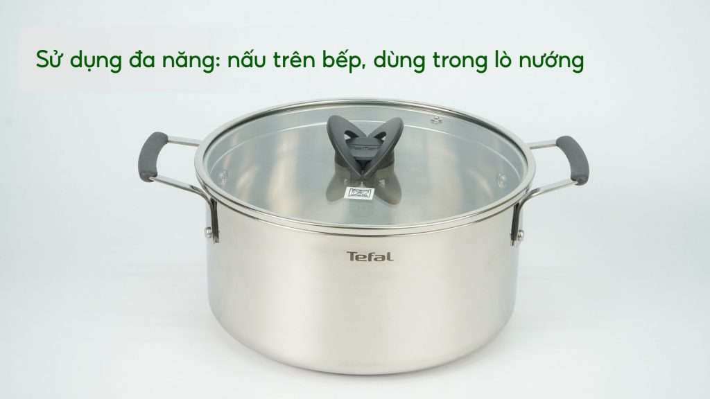 Bộ 3 Nồi Inox Cao Cấp Tefal Optispace (16,20,24Cm) G7376S44 Sử dụng đa năng_ nấu trên bếp, dùng trong lò nướng