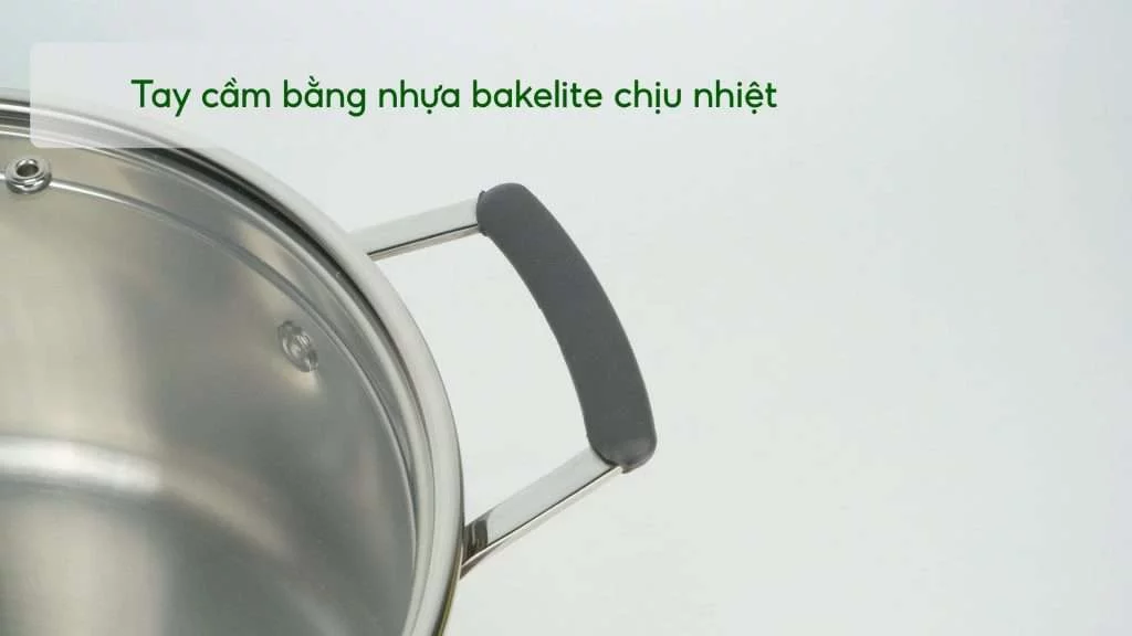 Bộ 3 Nồi Inox Cao Cấp Tefal Optispace (16,20,24Cm) G7376S44 Tay cầm bằng nhựa bakelite chịu nhiệt