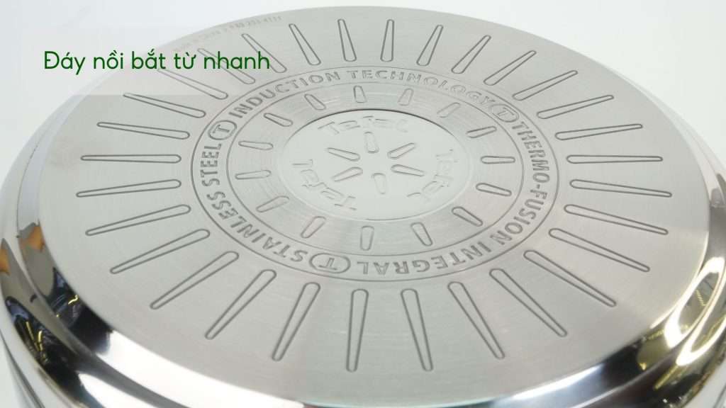 Bộ 3 nồi inox Tefal Duetto Plus G719S674 quánh 16 cm, 1 nồi 20 cm, 1 nồi 24 cm Đáy nồi bắt từ nhanh