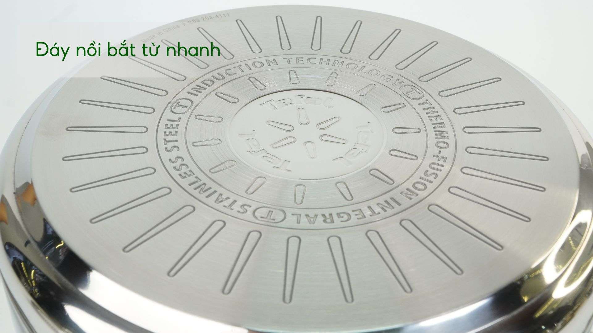 Bộ 3 nồi inox Tefal Duetto Plus G719S674 quánh 16 cm, 1 nồi 20 cm, 1 nồi 24 cm Đáy nồi bắt từ nhanh